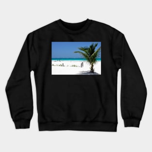 Plage de Tulum, mer des caraibes Mexique Crewneck Sweatshirt